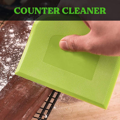 SURDOCA dough scraper dough card dough cutter dough spatula, 3P 7.1x4.9" plastic BPA free flexible sharp edge corners anti-slip cake scraper, baking accessories decorating tools modeling tool