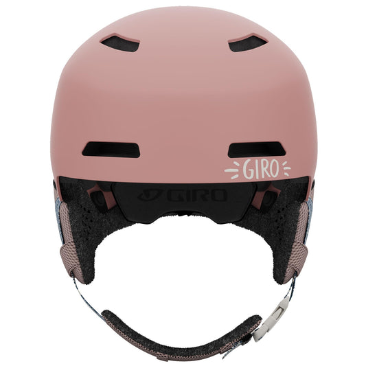 Giro Junior Crue Model 2023 Pink - Comfortable durable kids ski and snowboard helmet, Size S - Color Namuk Dark Rose