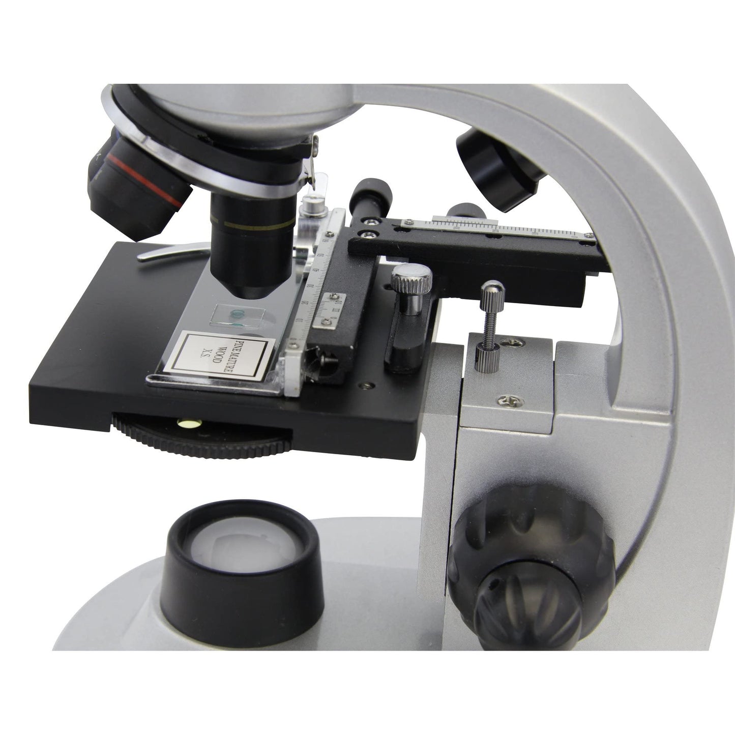Omegon Binofield Microscope, 40x-800x, LED | Precise observations with binocular viewing | Ideal for school and hobbies | Includes extensive accessories | Incident and transmitted light microscopy