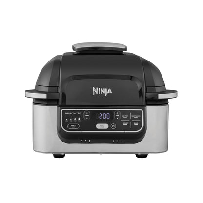 Ninja Foodi Grill & Airfryer, 5.7L air fryer, dishwasher-safe parts, 5-in-1, Black/Silver AG301EU