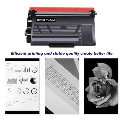 TN3480 HL-L5100DN compatible toner for Brother TN-3480 TN 3480 HL-L5100DN MFC-L5750DW Toner MFC-L5700DN HL-L5200DW DCP-L5500DN HL-L6400DW HL-L5000D HL L5100DN TN-3430 TN3430 Black, 2-Pack.
