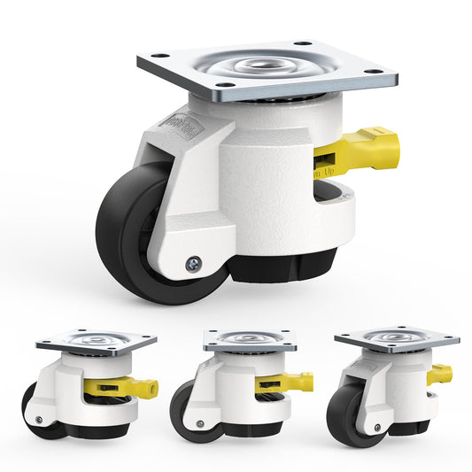 4 heavy-duty casters with ratchet grip design for workbench load capacity 1000 kg swivel casters TD80 industrial casters furniture casters