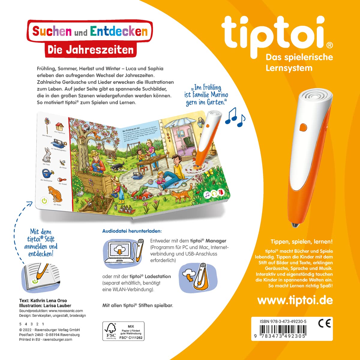Ravensburger tiptoi Starter Set 00112 - Pen and Picture Book Search and Discover My World - Learning System for Children from 2 years & tiptoi® : The Seasons