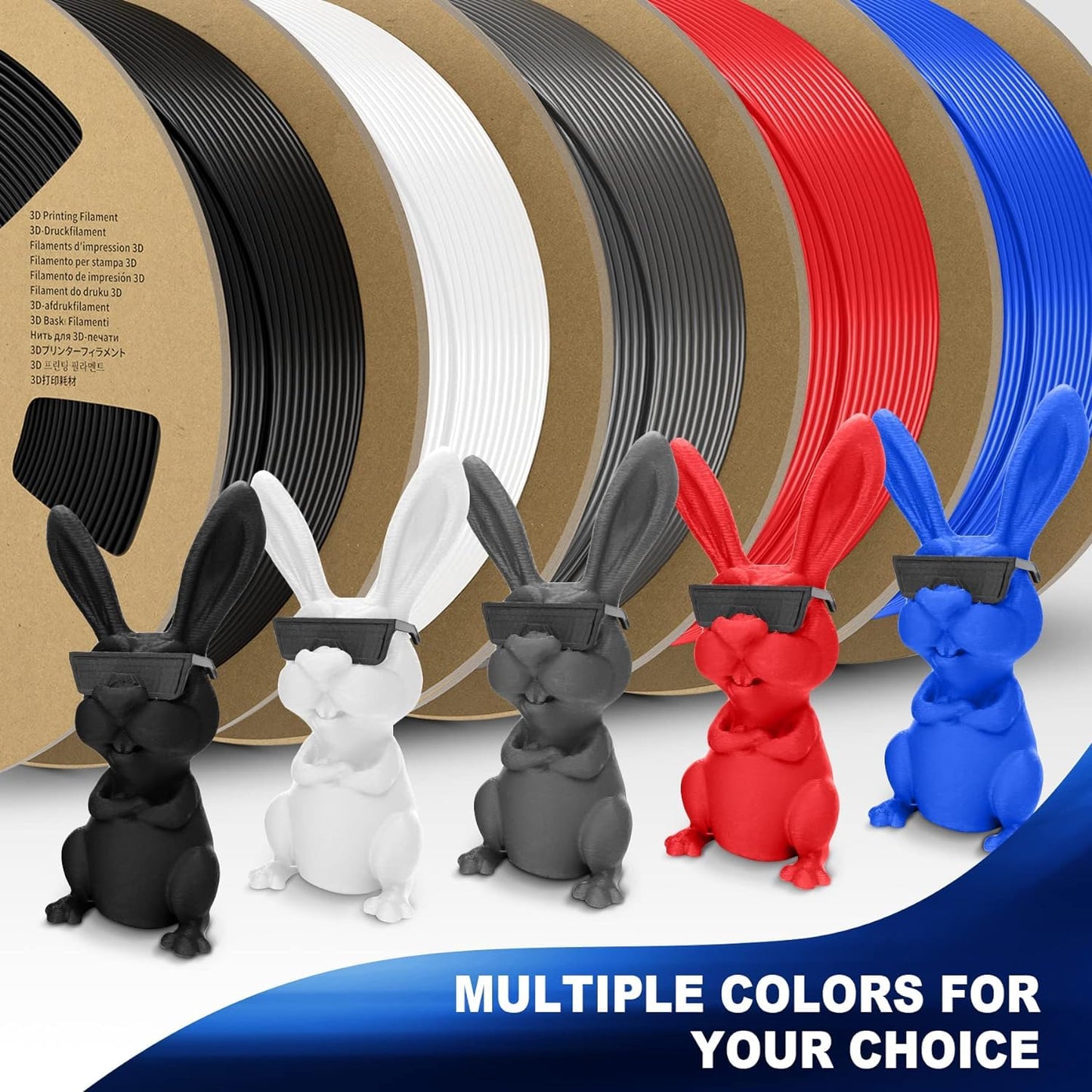 JAYO PLA+ Filament 1.75mm, PLA Plus 3D Printer Filament 1.1kg Spools, Dimensional Accuracy +/- 0.02, Transparent Blue PLA+