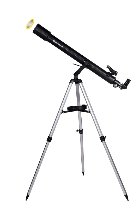 Bresser Beginner Lens Telescope Sirius 70/900 AZ with Smartphone Adapter, Sun Filter, Tripod & Accessories, for Sky Observation & Astrophotography.