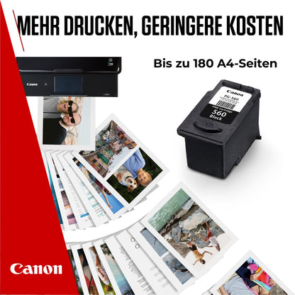 Canon ink cartridges - PG-560 Original printer cartridge - Prints up to 180 A4 pages (1 x black cartridge)