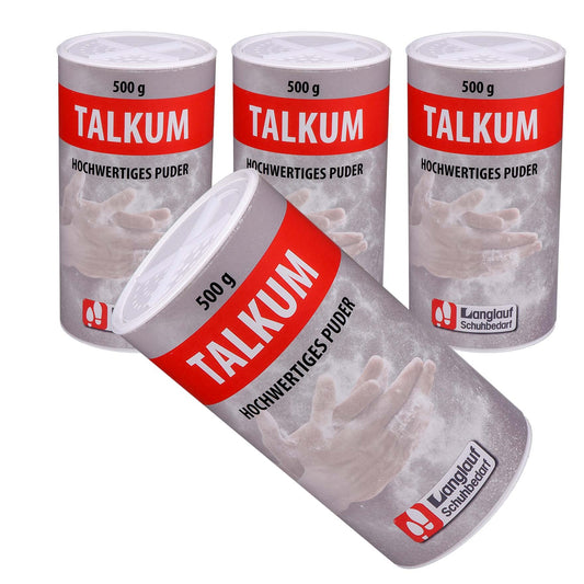 4x 500g Cross-country ski shoe care talcum powder for crafts, household & leisure I Talcum powder dispenser for latex, silicone & rubber care I Talcum Powder Multipack (4)