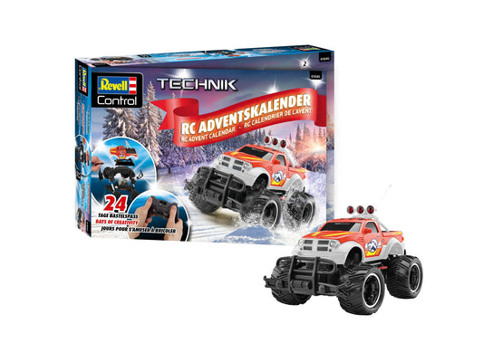 Revell Advent Calendar RC Truck I RC Advent Calendar I Remote-controlled truck to assemble in 24 days I Advent calendar for boys, girls & adults aged 10+ I Christmas gift