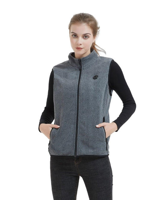 HEWINZE Fleece Heated Vest Women - Heated vest with 5V battery, hunting heated vest.