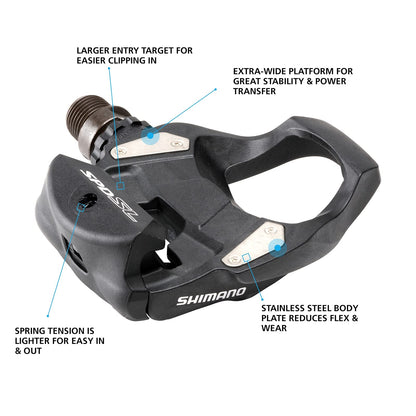 SHIMANO PD-RS500 road bike pedal, SPD-SL, black
