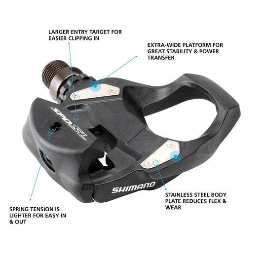 SHIMANO PD-RS500 road bike pedal, SPD-SL, black