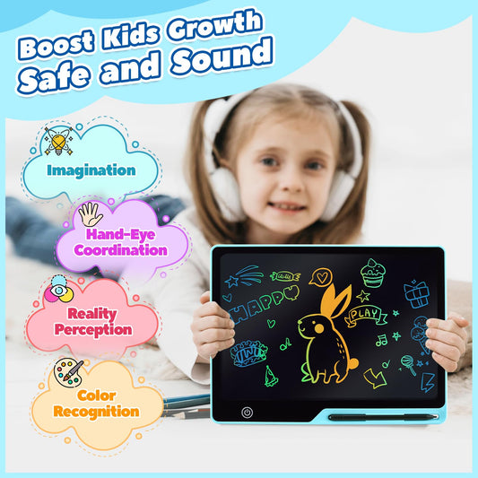 Kinayue LCD Writing Tablet for Kids, Rechargeable 16 Inch Drawing Board, Preschool Learning Toy Christmas Birthday Easter Gift 3 4 5 6 7 Year Old Girls Boys