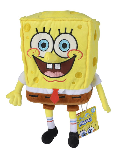 Simba 109491000 - Spongebob Squarepants Plush 35cm, plush figure made from recycled filling material, suitable from the first months of life.