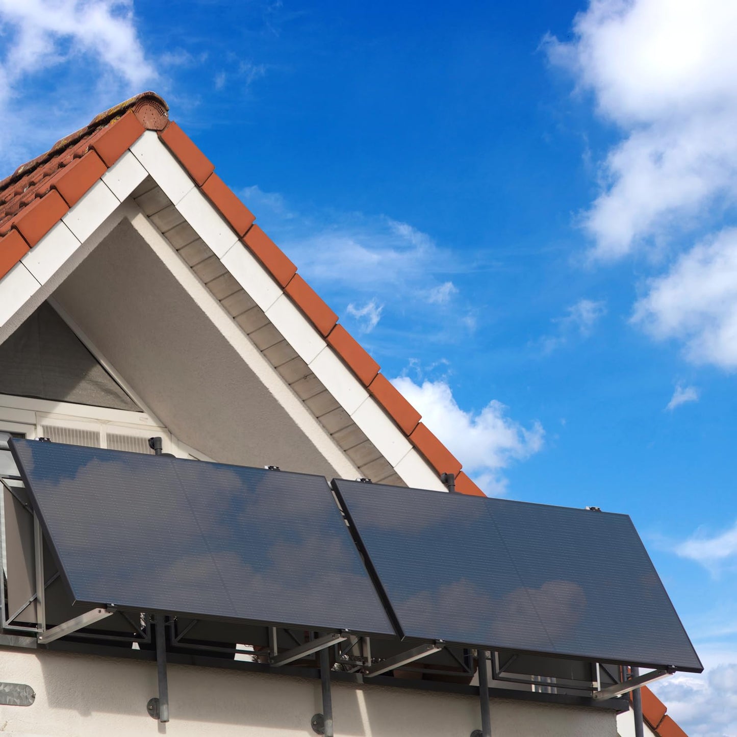 SUNNIVA balcony solar power system with storage FULL BLACK BIFACIAL 1196W/800W solar panel with 800W GROWATT micro inverter and Noah2000 Wifi Bluetooth, dimmable, 2x460W bifacial solar modules, 5m cable.