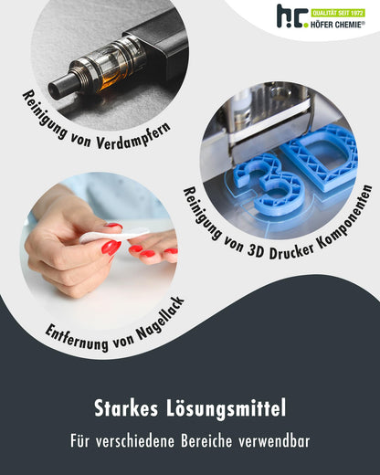 5L Isopropanol 99.9% IPA by Höfer Chemie freshly filled in a convenient 5L canister - perfect as a solvent and grease remover.