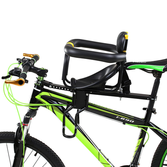Lixada front bike seat for kids, child safety, with pedals, mount for road bike and MTB.