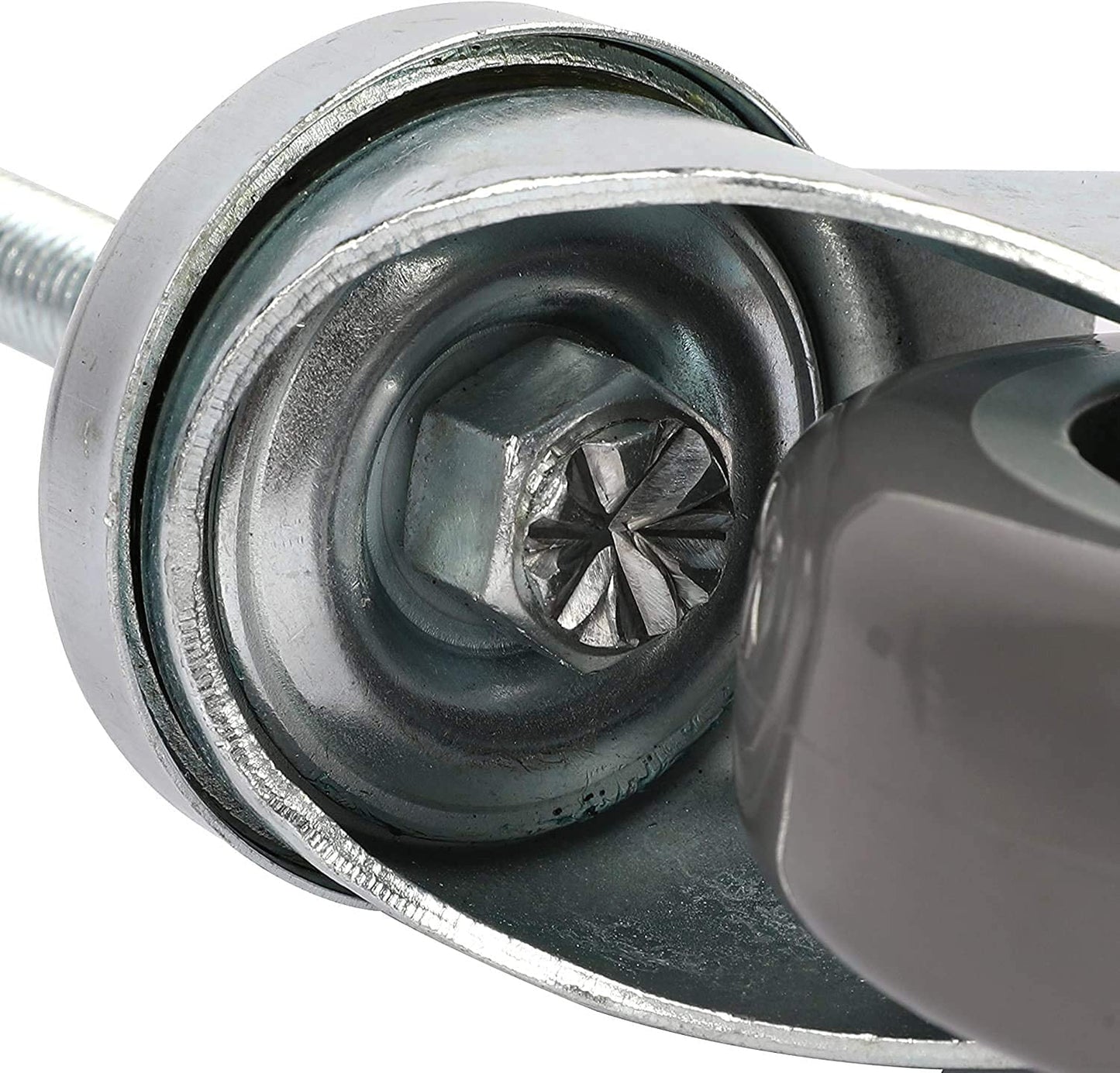 4 pieces heavy-duty casters M12 swivel casters, 100mm PVC wheel casters with brake load capacity 480 KG heavy-duty casters for transportation Non-slip quiet swivel casters Furniture caster