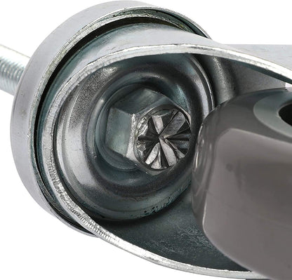 4 pieces heavy-duty casters M12 swivel casters, 100mm PVC wheel casters with brake load capacity 480 KG heavy-duty casters for transportation Non-slip quiet swivel casters Furniture caster