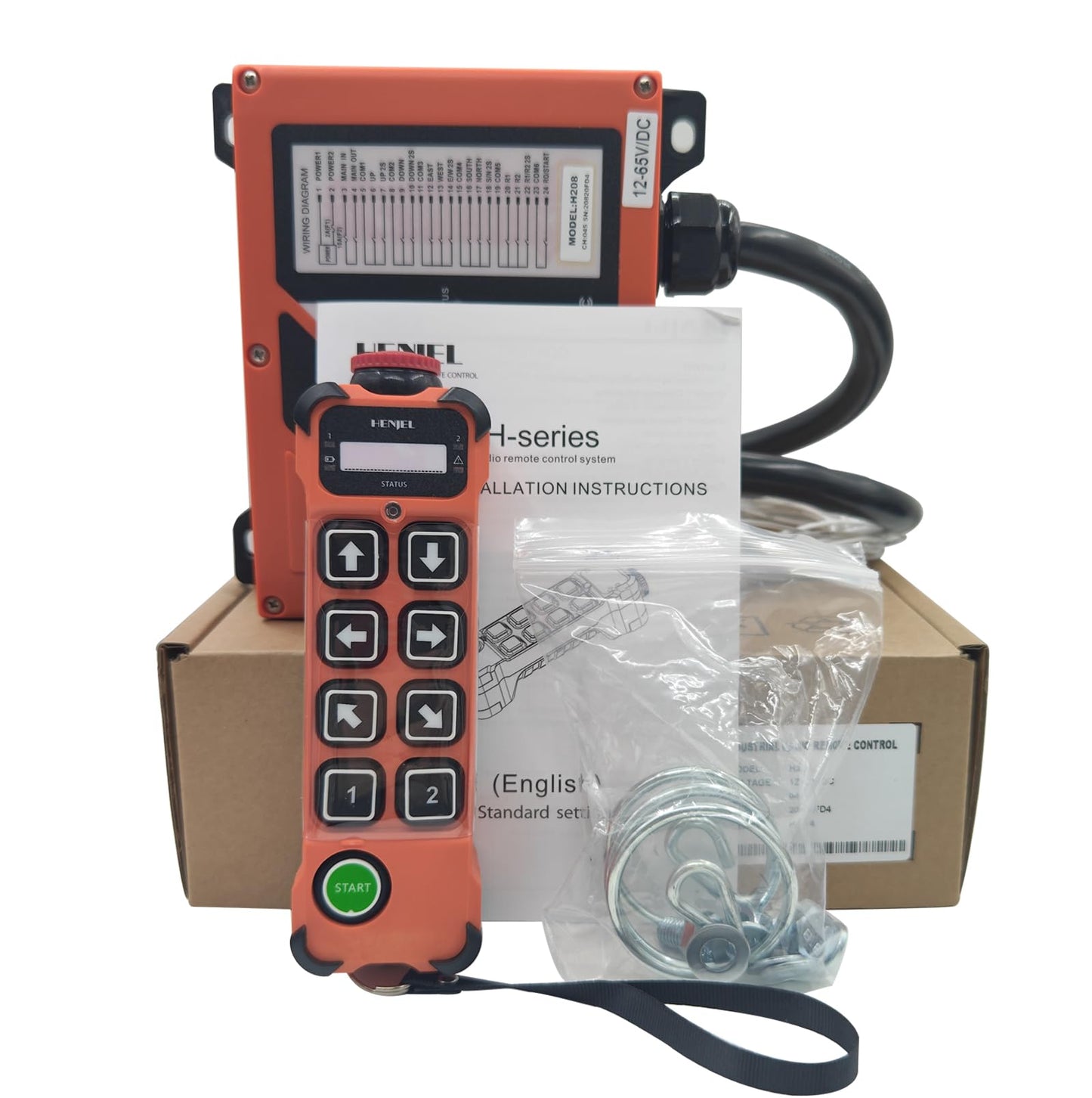 2 speed wireless crane remote control remote control 24-264V 24V 36V 220V 8 button transmitter receiver industrial radio remote control for overhead crane gantry crane electric hoist crane