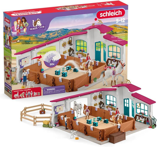 Sneak Horse Club | Riding Arena Peppertree 42639 | with obstacles, paddock, and lots of accessories | great gift for girls and boys | horse toy for kids aged 5 and up | set of 179 pieces