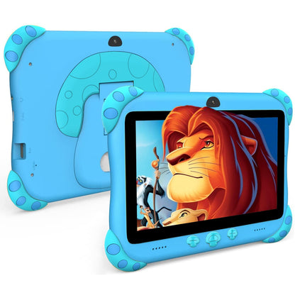 Ascrecem Kids Tablet 7 Inch Android Tablet for Kids with WiFi6 Dual Camera Bluetooth Parental Control Quad Core 2GB 32GB ROM Kids Software Toddler Children's Tablet for ages 3-7 years for girls boys (Blue)