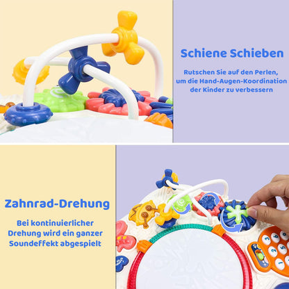 Toy From 1 Year - Baby Toy 6 in 1 Play Table Children's Toy from 1 2 Years 9 Months Easter Gifts Easter Gifts from 1 Year Children Girls Boys Game Baby DJ Console Musical Toy