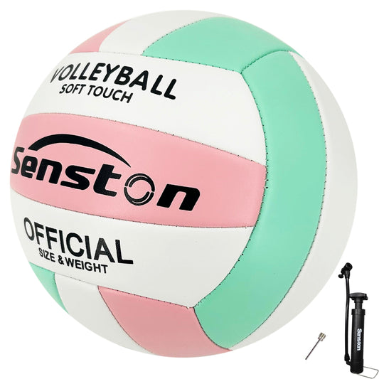 Senston Volleyball Official Size 5, Waterproof Volleyball Ball with Pump, Outdoor Beach Volleyball for Beach, Pool, and Strand.