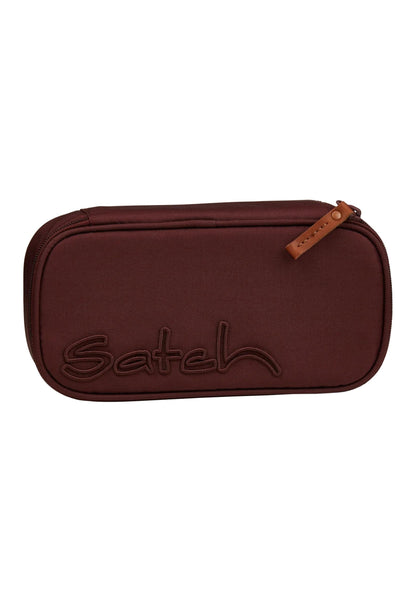 Satch Pencil case extra large incl. divider zipper compartment pen holder protractor clear window for timetable Nordic Ruby - Berry