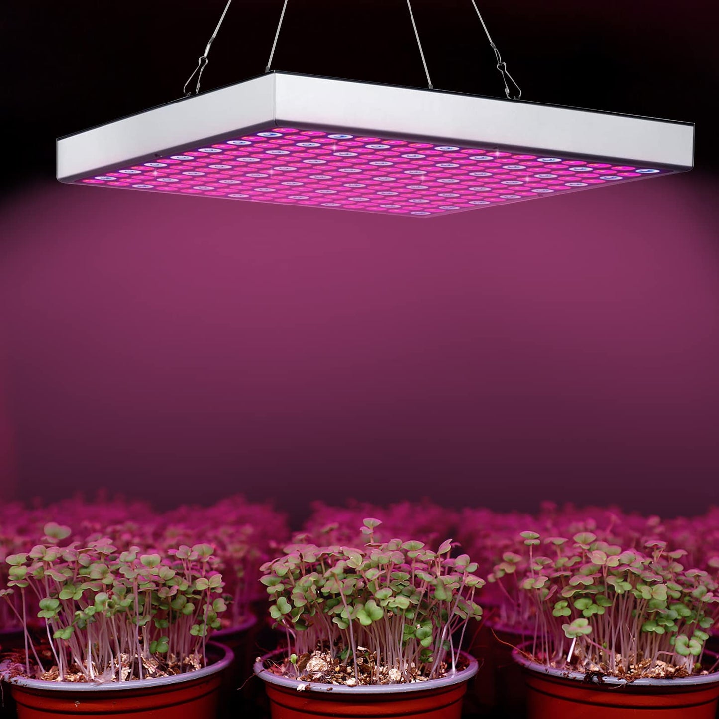 Lospitch LED Grow Light 15W, Full Spectrum Plant Lamp, 225 Red & Blue LEDs Plant Light for Hydroponic, Indoor Seeding Veg Flower, Grow Tent and Greenhouse.
