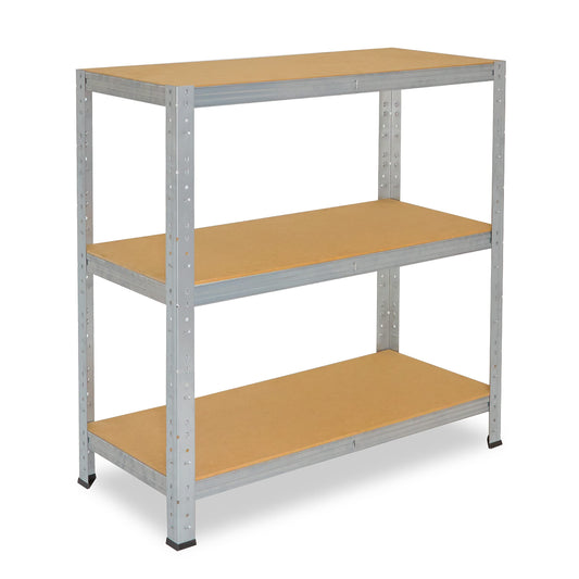 shelfplaza® 90x120x40cm HOME heavy duty shelf galvanized/metal shelf with 3 shelves/basement shelf metal, garage shelf, workshop shelf or shelf storage rack/shelving metal with 175kg load capacity.