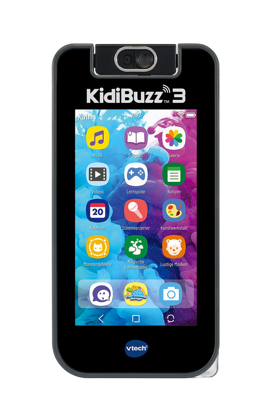 Vtech KidiBuzz 3 - Multifunctional messenger for kids - with secure internet browser, educational games, messaging app, camera, multimedia player and more - for children aged 5-12 years.