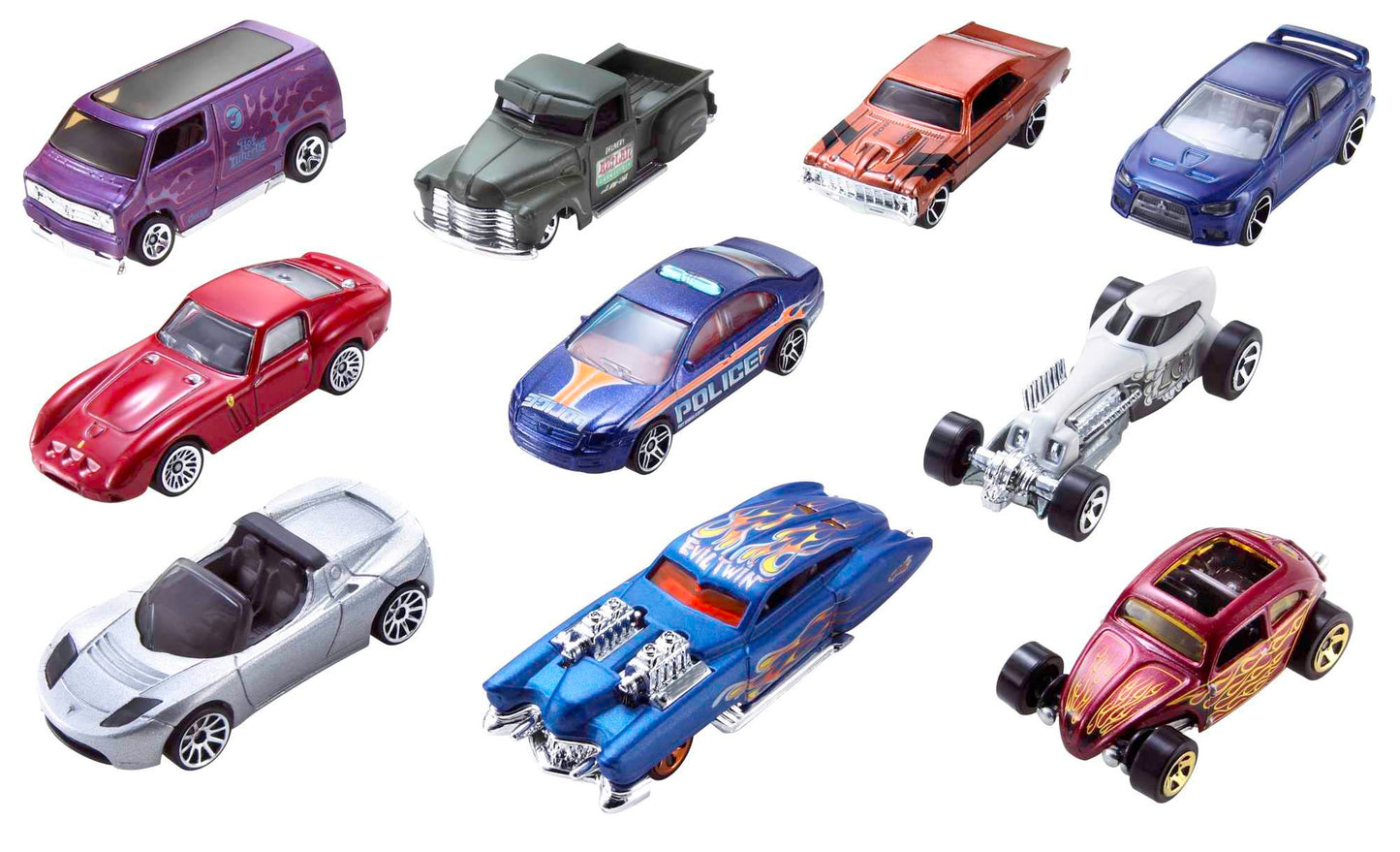 Hot Wheels Exclusive Combo Deal: GJL14 City Robot Rex Megacity Parking Garage with Toy Dinosaur including 2 toy cars + Hot Wheels 54886 1:64 Die-Cast Car Gift Set, 10 Pack