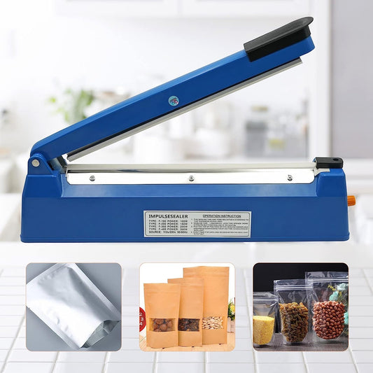 MOGOULUA 300 mm heat sealer foil sealing machine with 3mm sealing width. Bar sealer with temperature control for sealing food in Mylar, PP, and PE bags.
