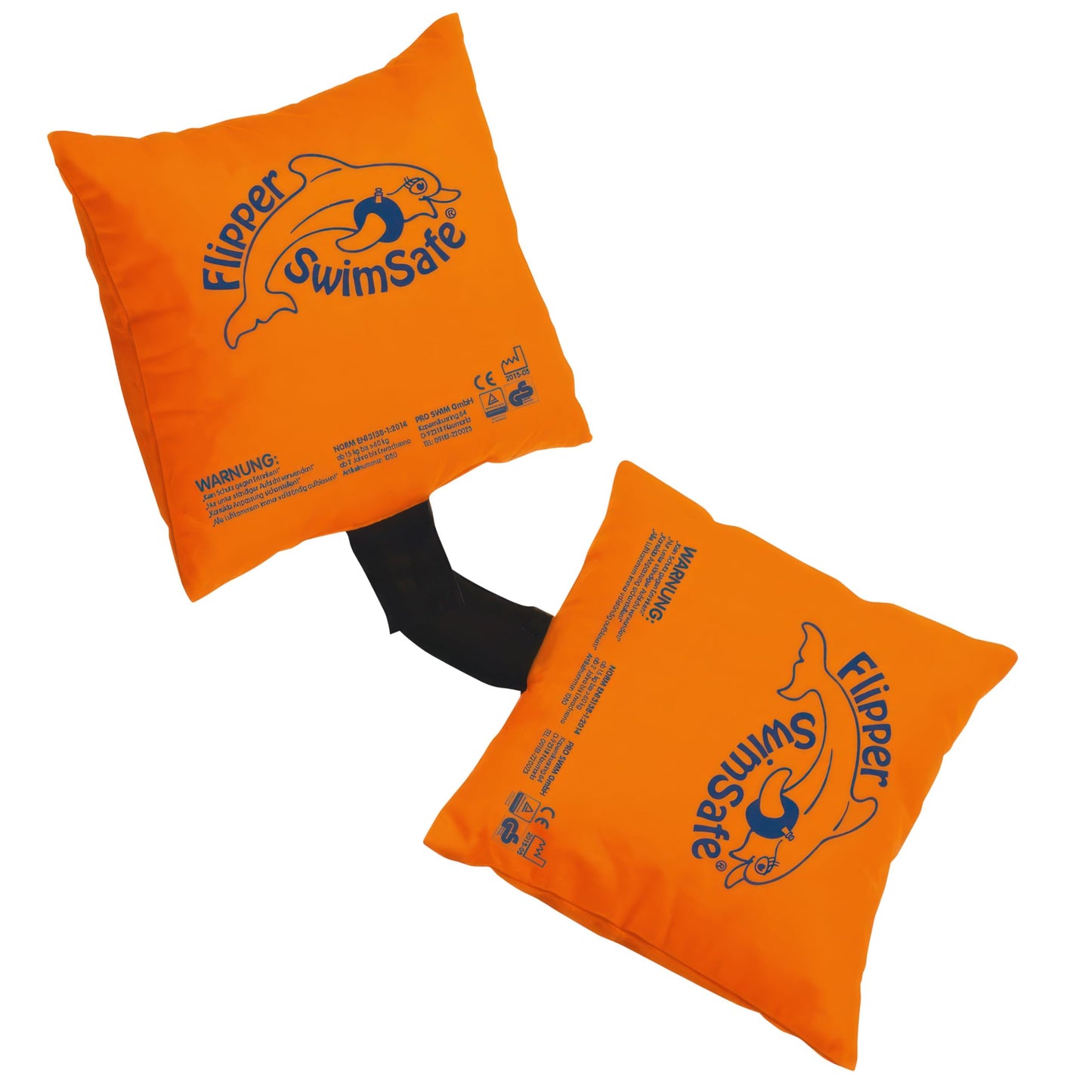 Flipper SwimSafe 1080 - Swim pillow for toddlers made of cotton, safe swimming aid with adjustable rubber band for learning to swim.