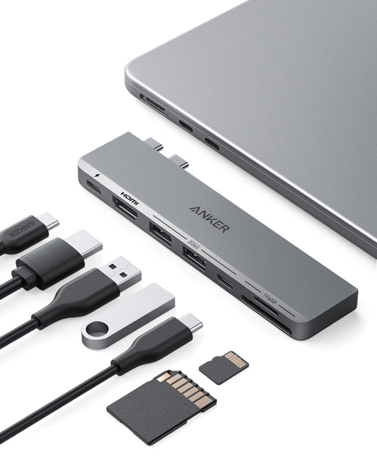 Anchor USB-C Hub for MacBook, Anchor 547 USB-C Hub (7-in-2), Compatible with Thunderbolt 4 Port, 4K HDMI, 2 USB-A ports for MacBook Pro 13 inch, MacBook Air M1/M2, and more.