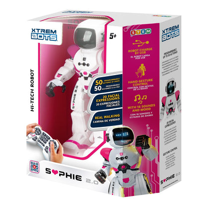 Xtrem Bots - Sophie | Robot Toy | Robot for Kids Ages 4+ | Girl Robot | Remote Control Robot | Programmable Robot | Remote Controlled Robot Color Pink