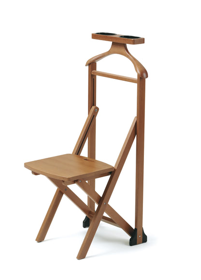 Arredamenti Italia 2007 DUKA coat rack with chair for bedroom, made of wood - Lockable - Cherry wood finish Ar-It the heart of wood.