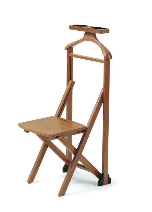 Arredamenti Italia 2007 DUKA coat rack with chair for bedroom, made of wood - Lockable - Cherry wood finish Ar-It the heart of wood.