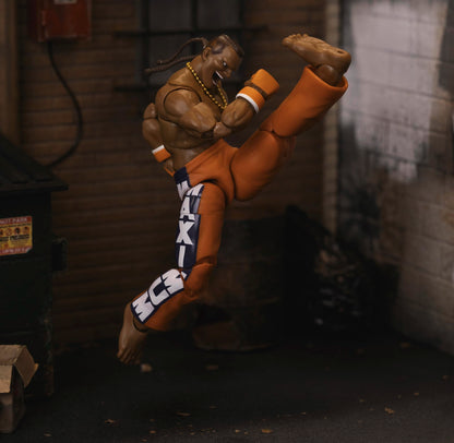 Jada Toys Street Fighter Figure DEE Jay (15 cm) - poseable collectible and action figure from Street Fighter 2: The Final Challengers, with alternate head, hands, and accessories, for ages 13+