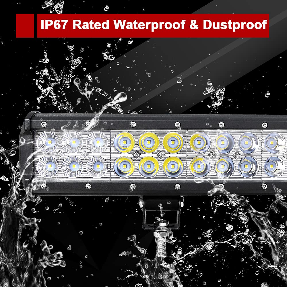 Willpower LED Headlight Offroad 12inch 72W LED Work Light 12V Spotlight Floodlight Combo Waterproof IP67 Additional Light Tractor Truck Auto SUV UTV ATV Reflector Reverse Light