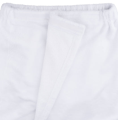 Floringo Luxury Sauna Sarong/Sauna Sarong Twin-Star Women with Velcro fastener and patch pocket - white