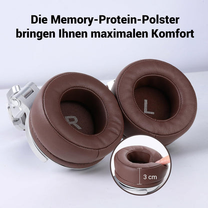 OneOdio Over Ear Headphones Closed Back Studio Headphones with Cable, Microphone, Share Port, Protein Leather Ear Pads for Podcasting, Recording, Monitoring PC TV Adapter Free Stereo DJ Headphones