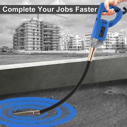 The IMAYCC Concrete Vibrator 1300W 220V 4300 RPM, with 2m copper hose length, is ideal for concrete tools.