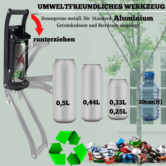 MinliGUY Can Crusher, Metal Can Crusher Recycling Tool for Aluminum Beverage Cans and Beer Cans, up to 500ml/330ml/250ml.