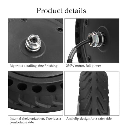 Yungeln Scooter motor with solid rubber tires 36V 250W motor compatible for Xiaomi M365, 1S, Essential electric scooter.