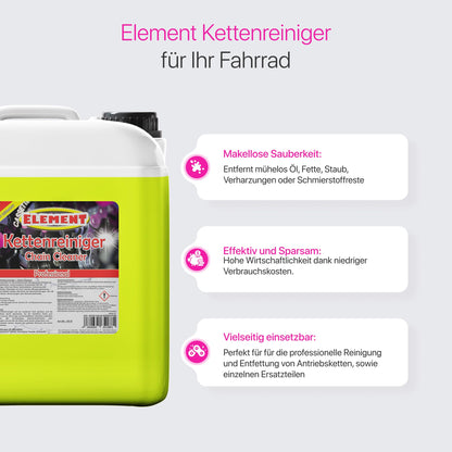 Chain cleaner for your bike. 5 liter canister. Drive degreaser. Bike chain. Ideal chain care. Chain Cleaner. Degreaser. Bike chain cleaner. Drive cleaner.