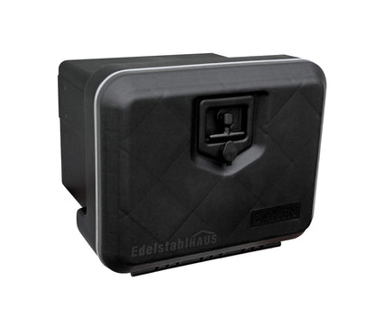 Plastic truck storage box 480x400x400mm, 39 ltr, stainless steel tool box, Daken W040.