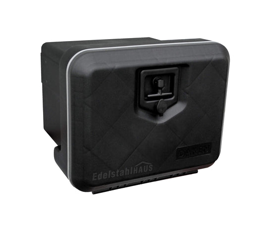 Plastic truck storage box 480x400x400mm, 39 ltr, stainless steel tool box, Daken W040.
