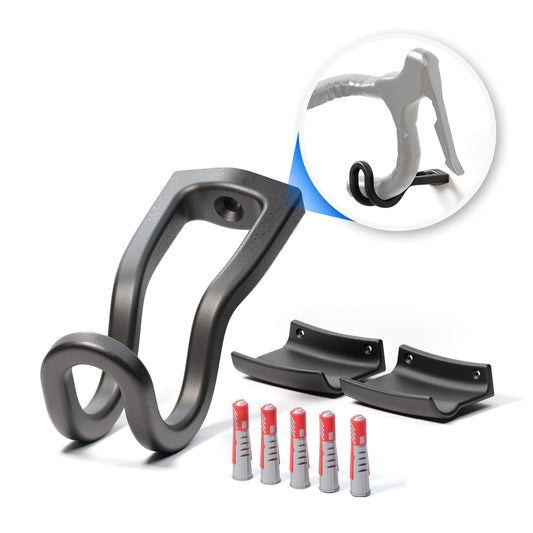 Borrow bike wall mount - road bike holder - frame and bike friendly up to 18 kg, minimalist - road bike wall mount horizontal