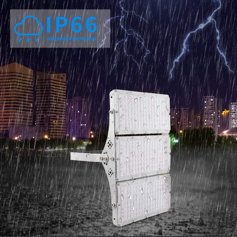 Viugreum LED floodlight 300W, IP66 waterproof with 315 bright, cool white LEDs (30,000 lm), updated waterproof & appearance aluminum LED floodlight.